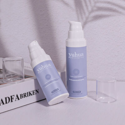 Перерабатываемая пластиковая бутылка для лосьона с безвоздушным насосом и завинчивающейся крышкой для упаковки косметических сывороток и тоников, а также печати логотипа на заказ