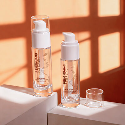 Стеклянные флаконы для жидкой тональной основы, косметическая упаковка объемом 30 мл с возможностью индивидуальной печати и прочной герметичной конструкцией, предотвращающей утечки