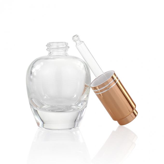 Сторона матированного стекла круга дизайна 30ml Penghuang самая новая забеливая бутылку сыворотки с роскошной алюминиевой крышкой