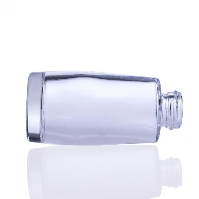 бутылка учреждения 30ml нестандартной конструкции стеклянная косметическая с насосом моды для жидкостного макияжа