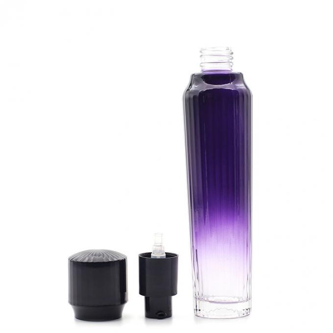 Бутылка и контейнер оптового изготовленного на заказ пурпура красочная роскошная 120ML 100ML 50ML 50G 30G косметическая стеклянная