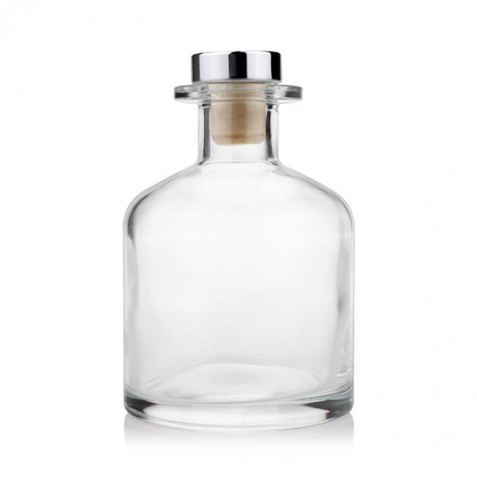 Ароматности бутылки отражетеля Reed масла духов нестандартной конструкции круг 150ml 260ml пробочки личной заботы градиента пустой стеклянный ясный черный