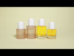 Прозрачные стеклянные капельные бутылки с пипетной крышкой, упаковка для ухода за кожей, контейнер для сыворотки